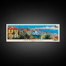 Valparaiso, Chile Panoramic Canvas Print, Valparaiso, Chile Painting, Chile Art, Valparaiso Travel Poster, Travel Art, Living Room Painting