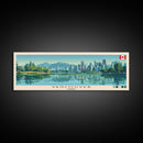 Vancouver, Canada Panoramic Canvas Print, Vancouver, Canada Painting, Canada Art, Vancouver Travel Poster, Travel Art, Housewarming Gift