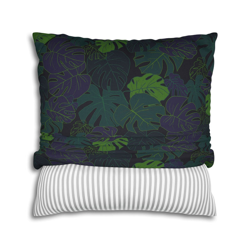 "Dark Monstera" Throw Pillow