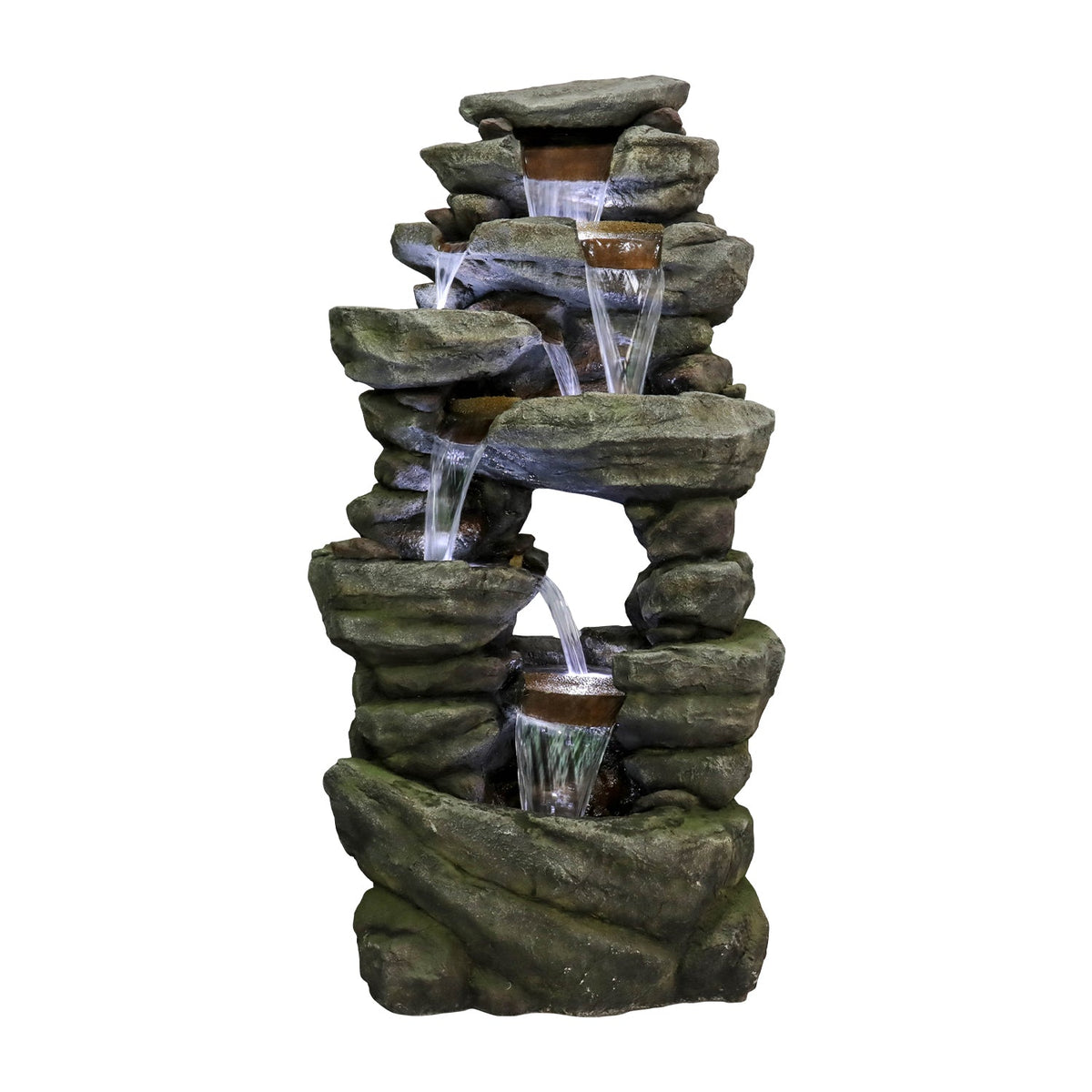 Resin Rock Waterfall Fountain Large 60 Inch 7 Tier, photo 8 of 13