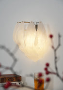 Frosted Petal Glass Wall Light