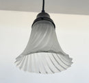 Vintage Frosted Spiral Pendant Light