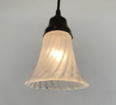 Vintage Frosted Spiral Pendant Light