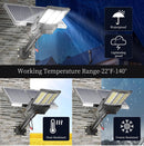9500W Aluminum Solar Street Lights Outdoor, 500000LM High Powered Commercial Parking Lot Lights 6500K Dusk to Dawn with Remote