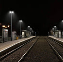 3500W Commercial Solar Round 360° Wide Angle Pole Outdoor Lamp Post Light with 98 inch Pole IP67 Waterproof With Remote