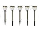 Enerigizer 10 Pack Solar Pathway LED Lights Outdoor 15 Lumen-Stainless Steel(Silver)