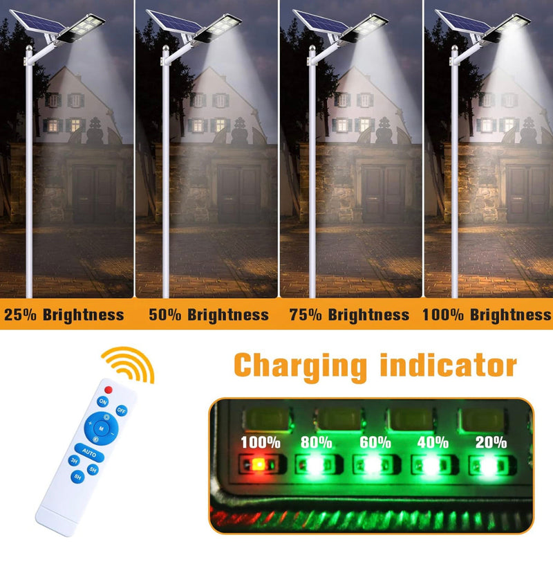 8800 Watt Solar Street Lights, with Remote Control 105000LM LED Dusk to Dawn Solar Light 6500K Super Bright Solar Flood Light