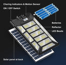 8800W Solar Street Lights Outdoor Waterproof 6500K Dusk to Dawn 180000 Lumen Motion Sensor Super Bright Solar Parking Lot Light