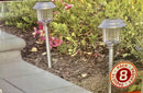 SmartYard Solar Pathway Lights Stainless-Steel and Glass (8 pack)
