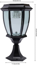 63" Solar Lamp Post Lights ,Outdoor Aluminum Floor Lamp,Waterproof Solar Powered Street Lights for Garden, Pathway, Driveway, Front/ Back Door, Warm White Solar Post Light,Replaceable Bulb(2 Pack)