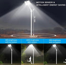 2600W Commercial Solar Street Light , 60000LM Parking Lot Light Commercial Dusk to Dawn With Remote
