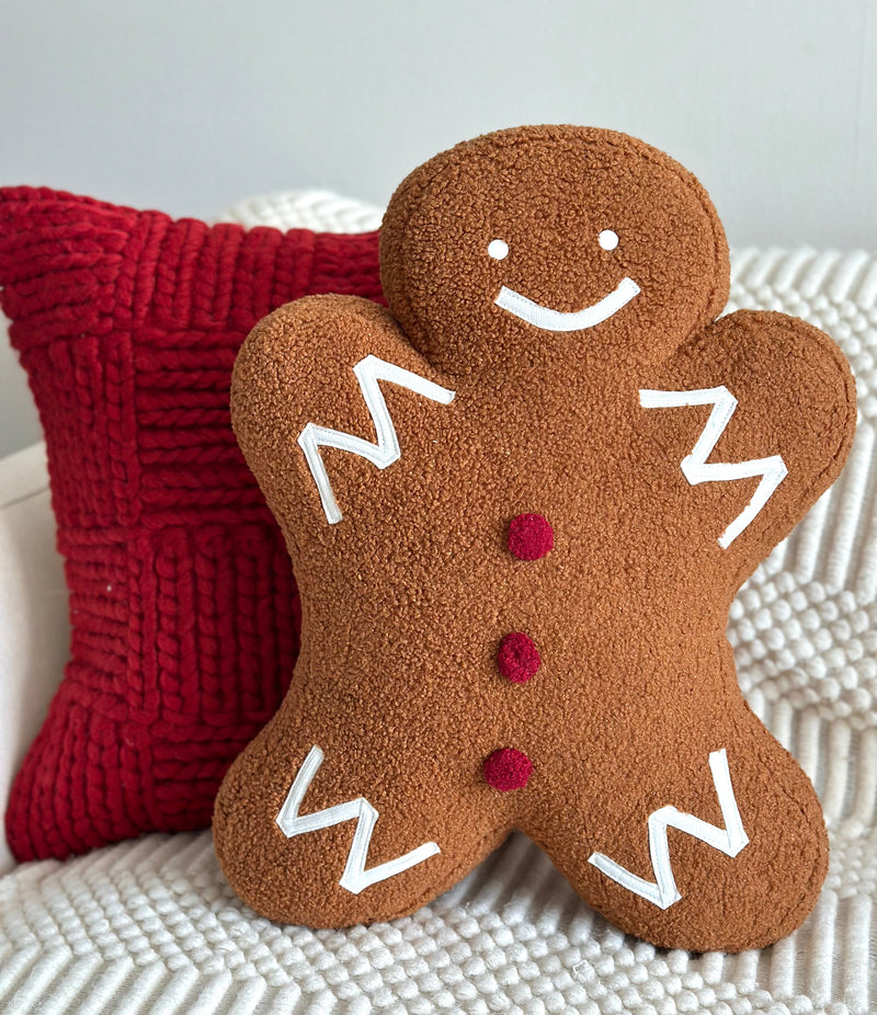 Mr. Gingerbread Shaped Pillow