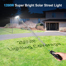 7200W Commercial Solar Street Light , 100000LM Parking Lot Light Dusk to Dawn With Remote