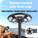 3500W Commercial Solar Round 360° Wide Angle Pole Outdoor Lamp Post Light with 98 inch Pole IP67 Waterproof With Remote