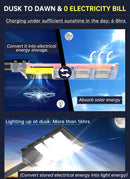 2600W Commercial Solar Street Light , 60000LM Parking Lot Light Commercial Dusk to Dawn With Remote