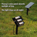 3 Color Temperature 180° Solar Powered Flood Light Outdoor 230 Lumen - Waterproof Bright LED Spotlight by Outdoor Solar Outlet