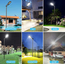 1500W Solar Street Light 30000LM LED Outdoor Waterproof Dusk to Dawn for Yard Lighting IP66 6000K with Bracket and Remote Control