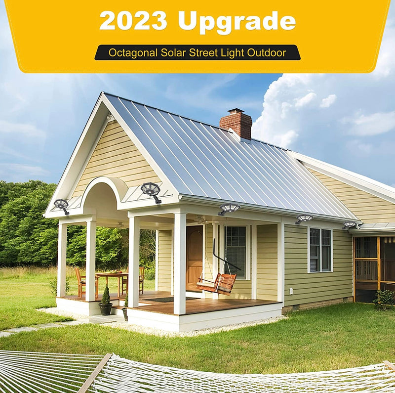 2 Pack SmartYard 300W Solar Street Light 168LED Dusk to Dawn,6500K with Motion Sensor