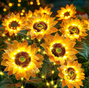 Solar Sunflower Lights 3 Pack with 9 Sunflower Lights