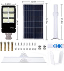4400W Solar Street Lights Outdoor, Dusk to Dawn Solar Led Outdoor Light with Remote Control, 6500K Daylight White
