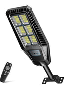 1500W Solar Street Light 30000LM LED Outdoor Waterproof Dusk to Dawn for Yard Lighting IP66 6000K with Bracket and Remote Control