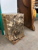 Petrified Wood Square Stool (E)