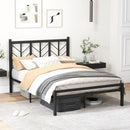 Queen Size Platform Bed with Headboard and Metal Frame by LJGDeals