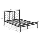Queen Size Platform Bed with Headboard and Metal Frame by LJGDeals