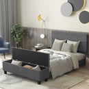 Full/Queen/Twin Upholstered Bed Frame with Ottoman Storage by LJGDeals