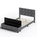 Twin/Full/Queen Upholstered Bed Frame with Ottoman Storage-Full Size