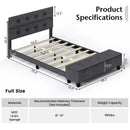 Full/Queen/Twin Upholstered Bed Frame with Ottoman Storage by LJGDeals
