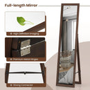 Full Length Mirror with Stand and Solid Wood Frame by LJGDeals