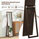 Full Length Mirror with Stand and Solid Wood Frame by LJGDeals