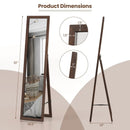 Full Length Mirror with Stand and Solid Wood Frame by LJGDeals