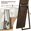 Full Length Mirror with Stand and Solid Wood Frame by LJGDeals