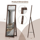 Full Length Mirror with Stand and Solid Wood Frame by LJGDeals