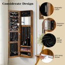 Jewelry Cabinet Wall or Door Mounted Jewelry Armoire Modern Hanging Jewelry Organizer by LJGDeals