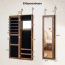 Jewelry Cabinet Wall or Door Mounted Jewelry Armoire Modern Hanging Jewelry Organizer by LJGDeals