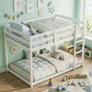 Full Over Full Bunk Bed with Ladder and Safety Guardrails by LJGDeals