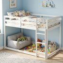 Full Over Full Bunk Bed with Ladder and Safety Guardrails by DirectDeals