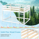 Full Over Full Bunk Bed with Ladder and Safety Guardrails by DirectDeals