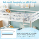 Full Over Full Bunk Bed with Ladder and Safety Guardrails by LJGDeals