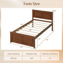 Twin Size Wooden Platform Bed Frame with Headboard by DirectDeals