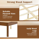 Full/Queen/Twin Size Bed Frame Farmhouse Wooden Platform Bed with Headboard by DirectDeals
