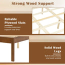 Full/Queen/Twin Size Bed Frame Farmhouse Wooden Platform Bed with Headboard by DirectDeals