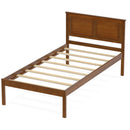 Full/Queen/Twin Size Bed Frame Farmhouse Wooden Platform Bed with Headboard by DirectDeals