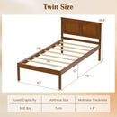 Full/Queen/Twin Size Bed Frame Farmhouse Wooden Platform Bed with Headboard by DirectDeals