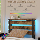 Twin LED Bed Frame with 60 000+ Color Lights & App Control by LJGDeals