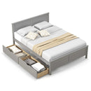 Full Size Bed Frame with Storage Drawers and Solid Wood Headboard by LJGDeals