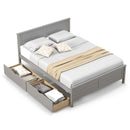 Full Size Bed Frame with Storage Drawers and Solid Wood Headboard-Espresso by DirectDeals